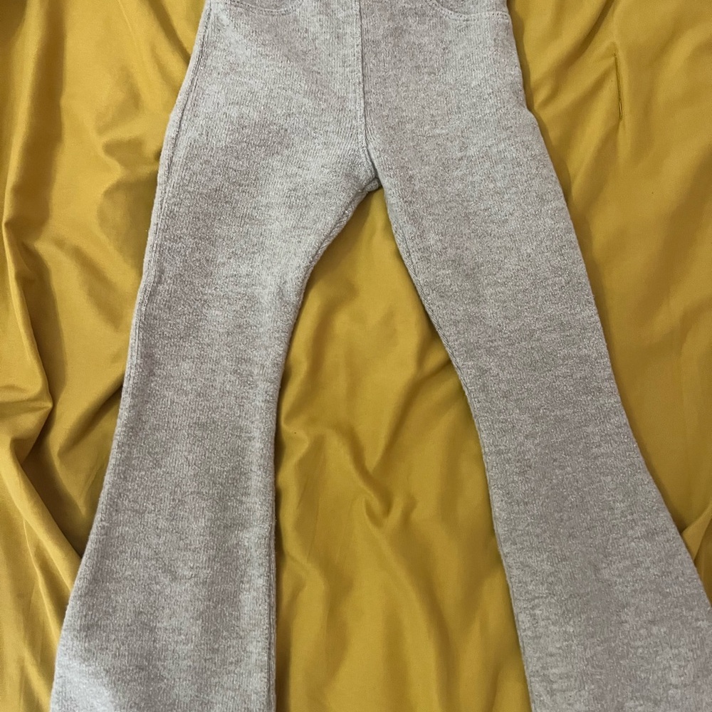 Zara Kids Gray Knit Flare Pants